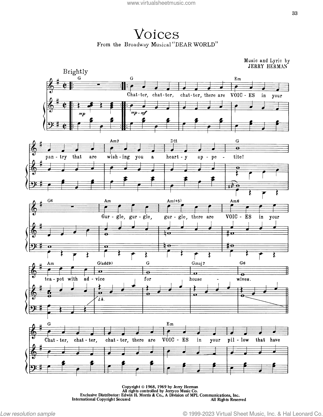 Voices (from Dear World)