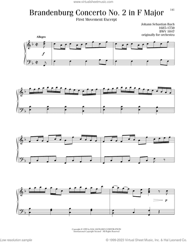 Brandenburg Concerto No. 2 in F Major, First Movement Excerpt