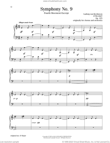 Symphony No. 9, Fourth Movement, (intermediate)