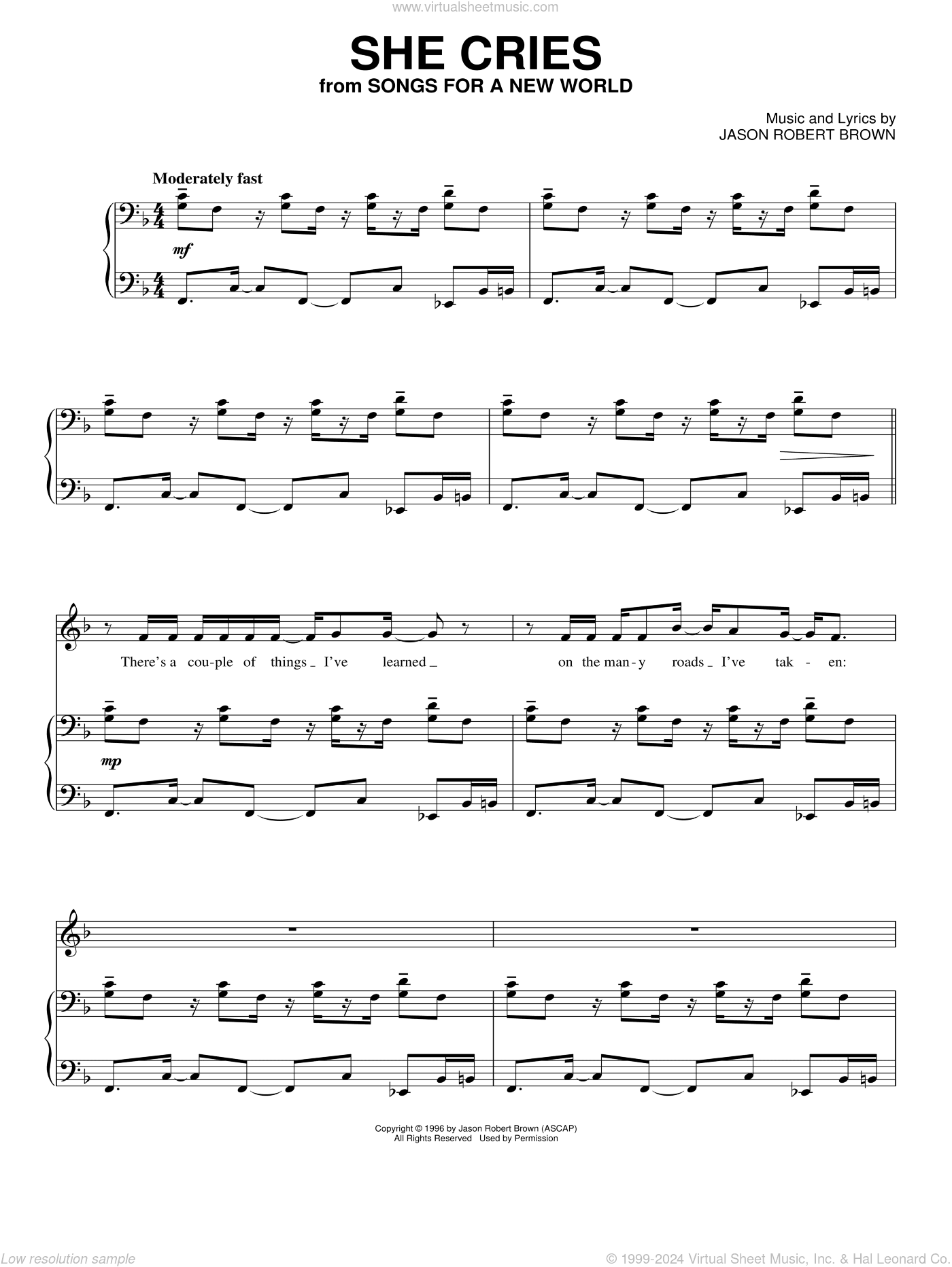 She Cries (from Songs for a New World)