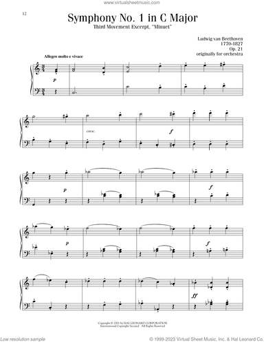 Symphony No. 1, Third Movement Excerpt, (intermediate)