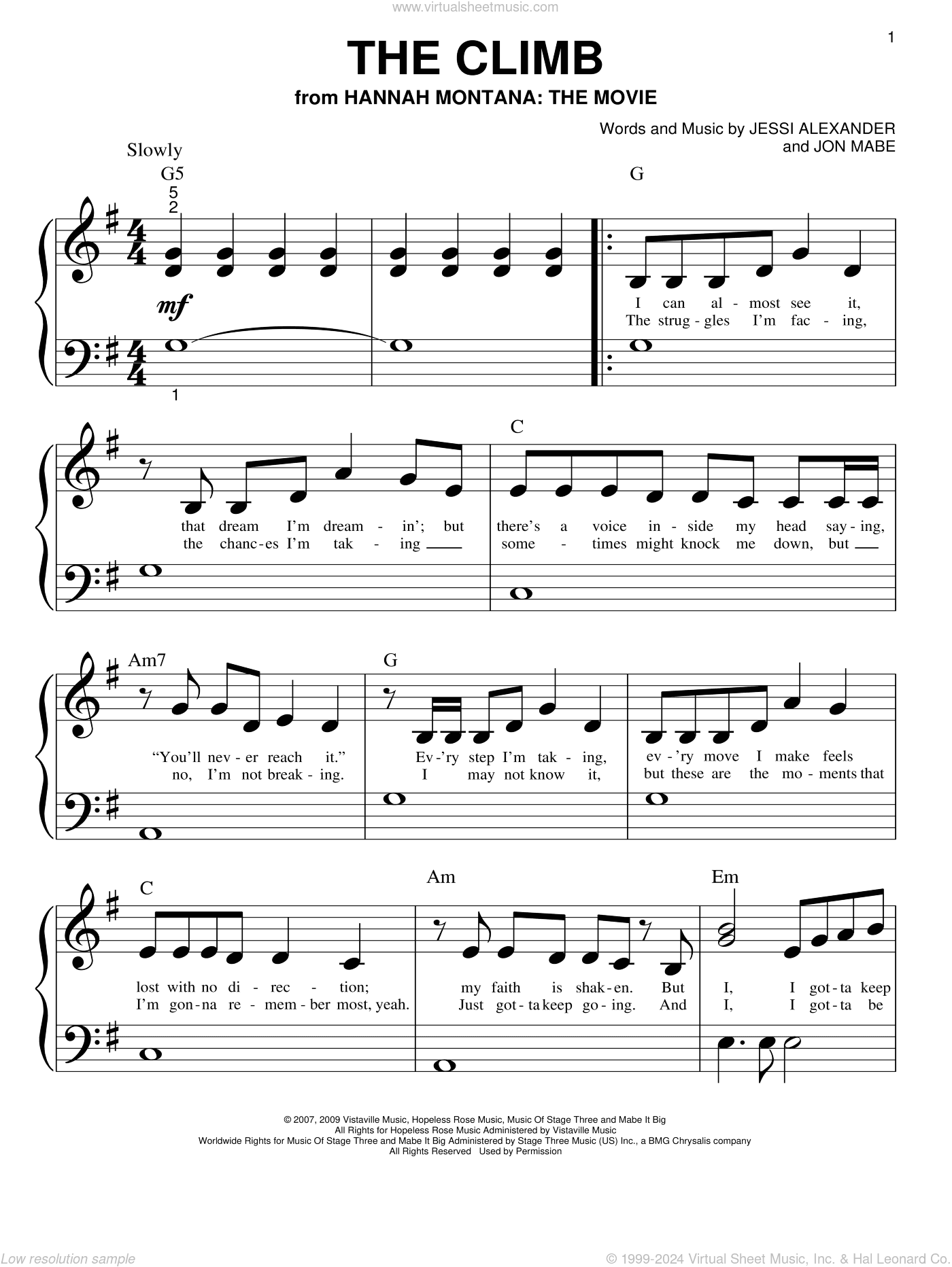 The Climb (from Hannah Montana: The Movie)