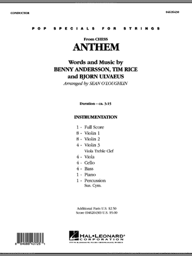 Anthem (from "Chess") (COMPLETE)
