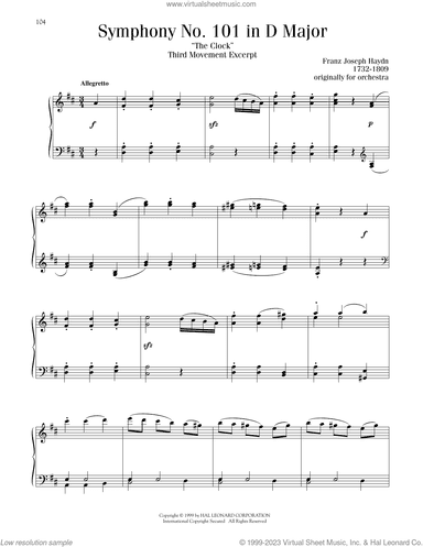 Symphony No. 101 ("The Clock"), Third Movement Excerpt