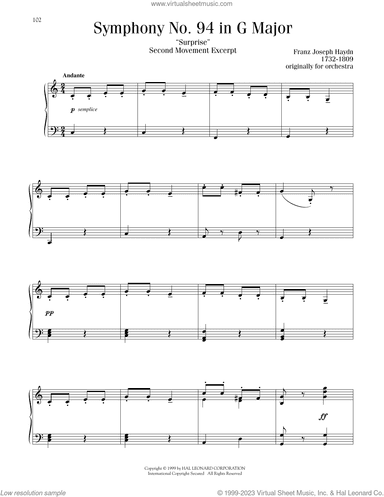 Symphony No. 94 In G Major ("Surprise"), Second Movement Excerpt