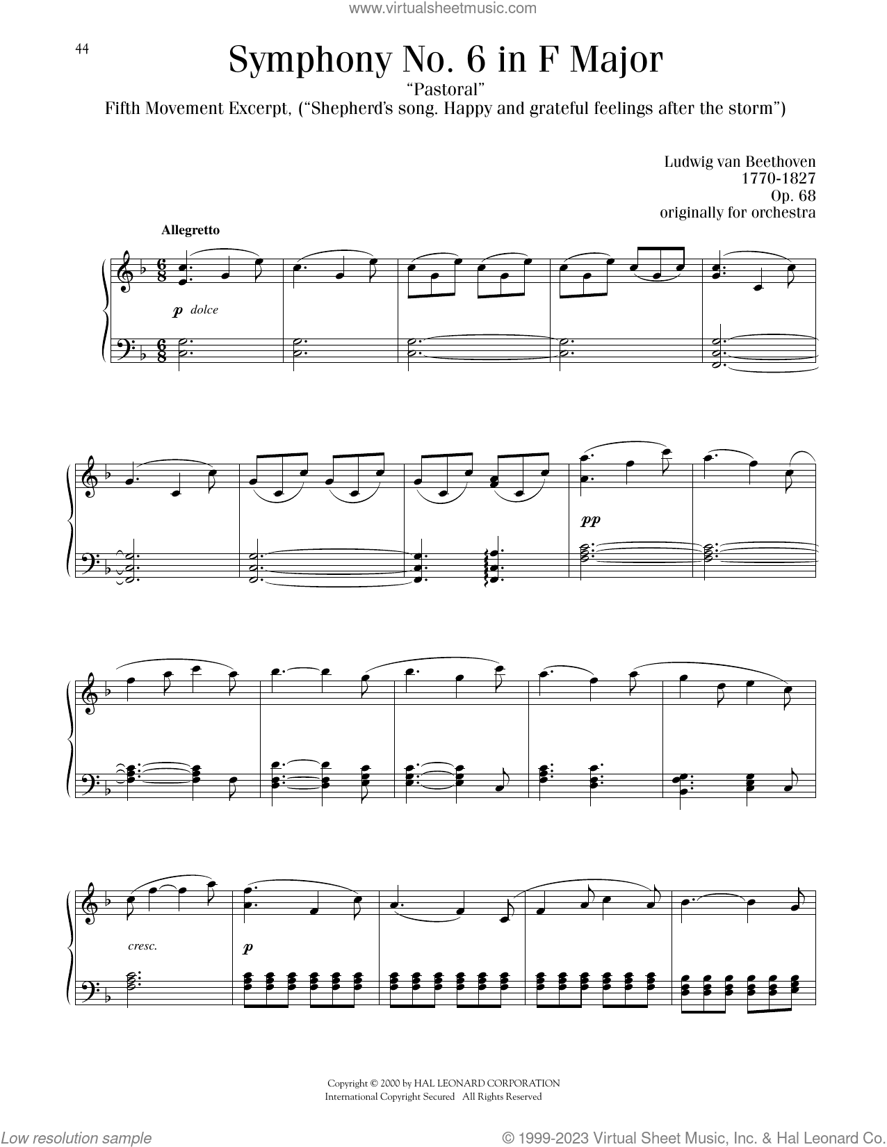 Symphony No. 6, Fifth Movement
