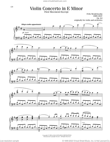 Violin Concerto in E Minor, First Movement Excerpt
