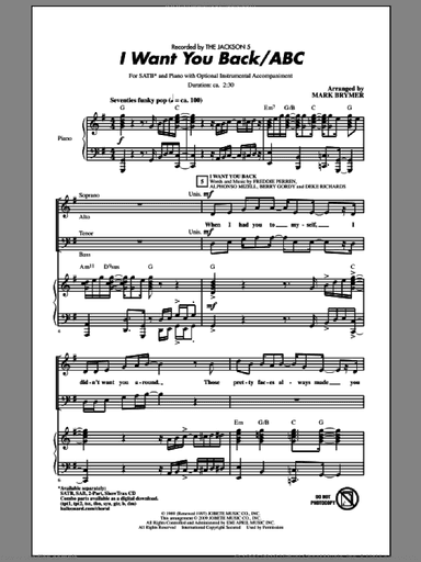 I Want You Back / ABC (arr. Mark Brymer)