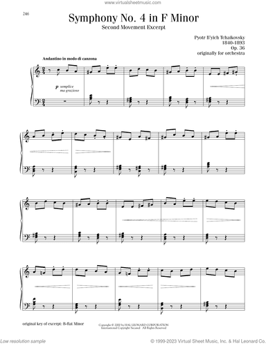 Symphony No. 4 In F Minor, Op. 36, Second Movement Excerpt