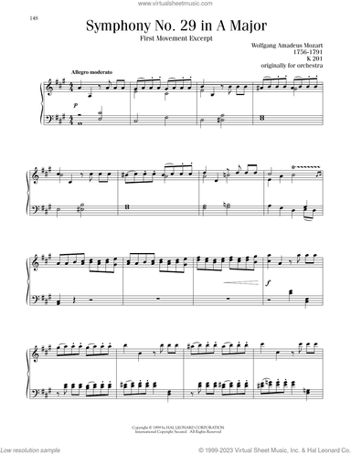 Symphony No. 29, First Movement Excerpt
