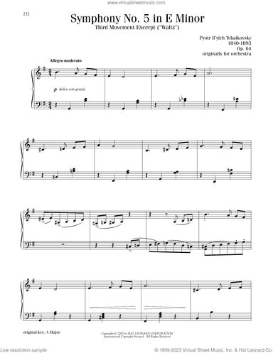Symphony No. 5 In E Minor, Op. 64, Third Movement ("Waltz") Excerpt