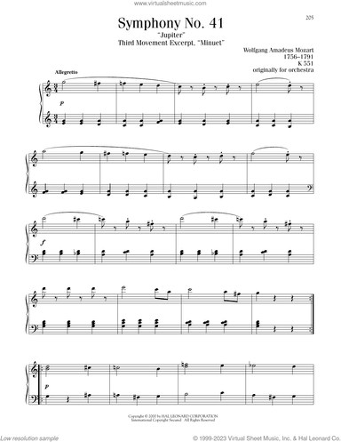 Symphony No. 41 In C Major ("Jupiter"), Third Movement ("Minuet") Excerpt