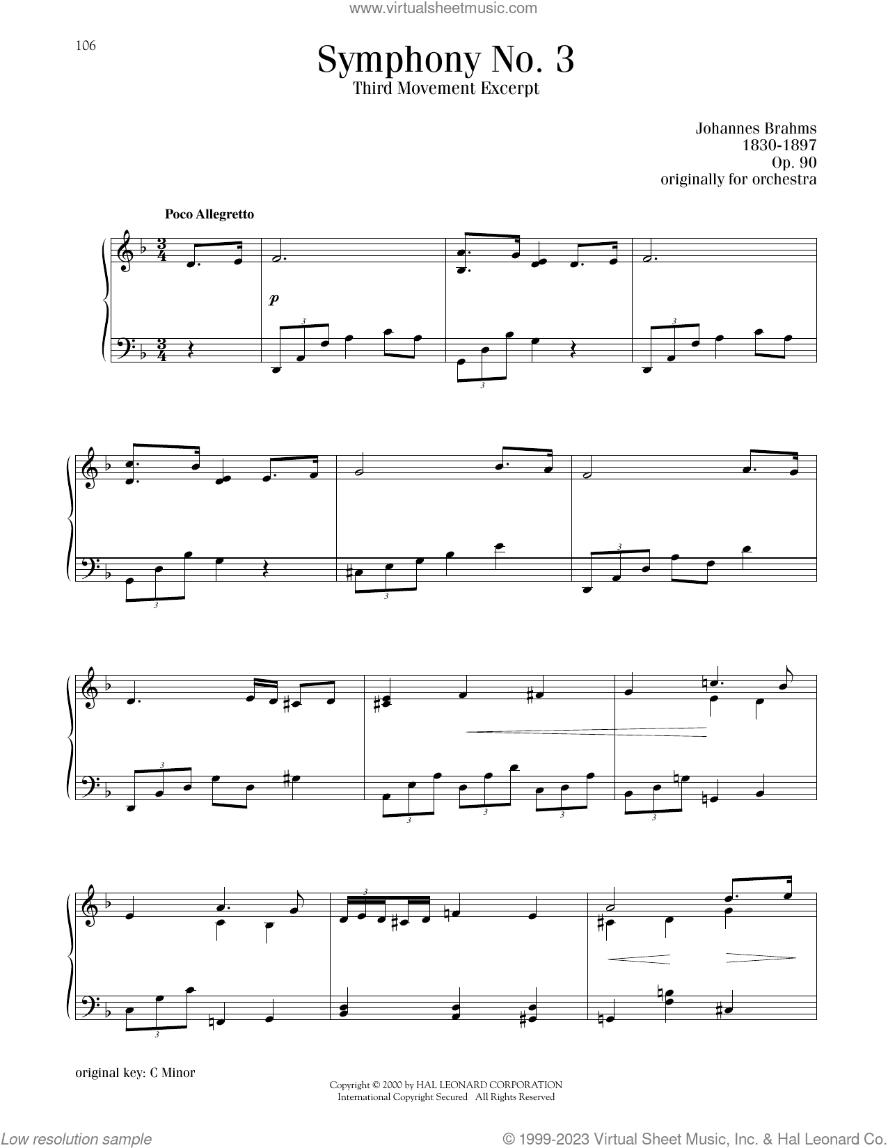 Symphony No. 3 In F Major, Op. 90