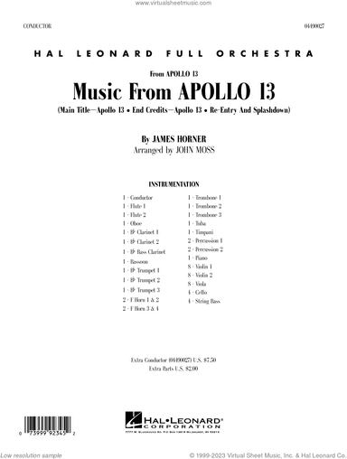 Music from Apollo 13 (arr. John Moss) (COMPLETE)