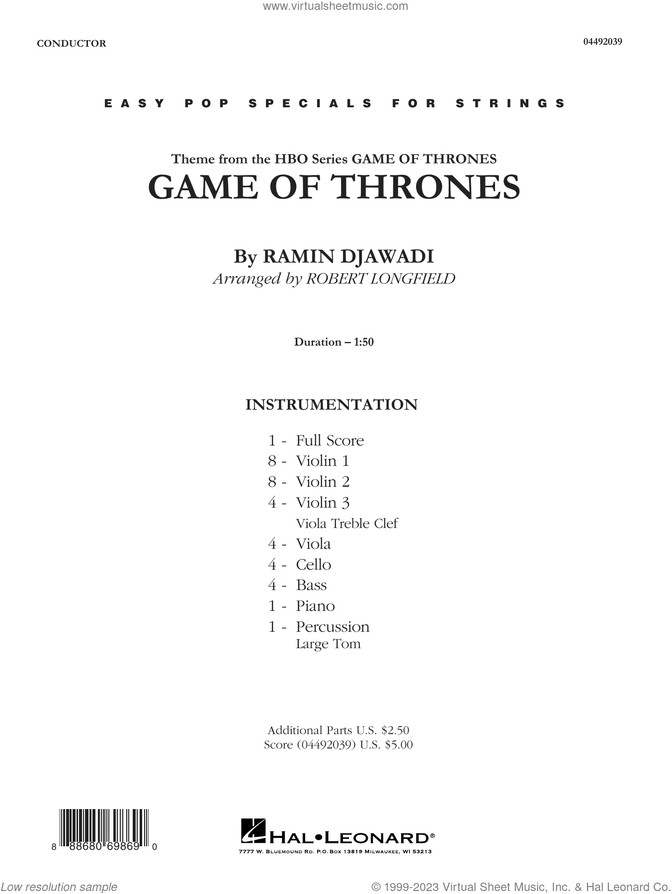 Game Of Thrones (arr. Robert Longfield) (COMPLETE)