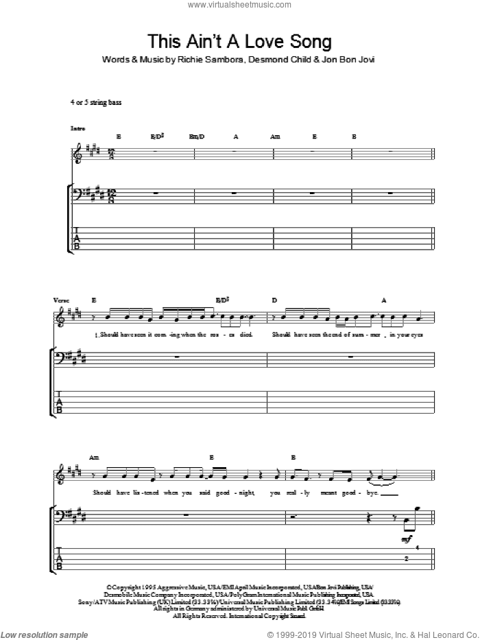 This Ain't A Love Song
