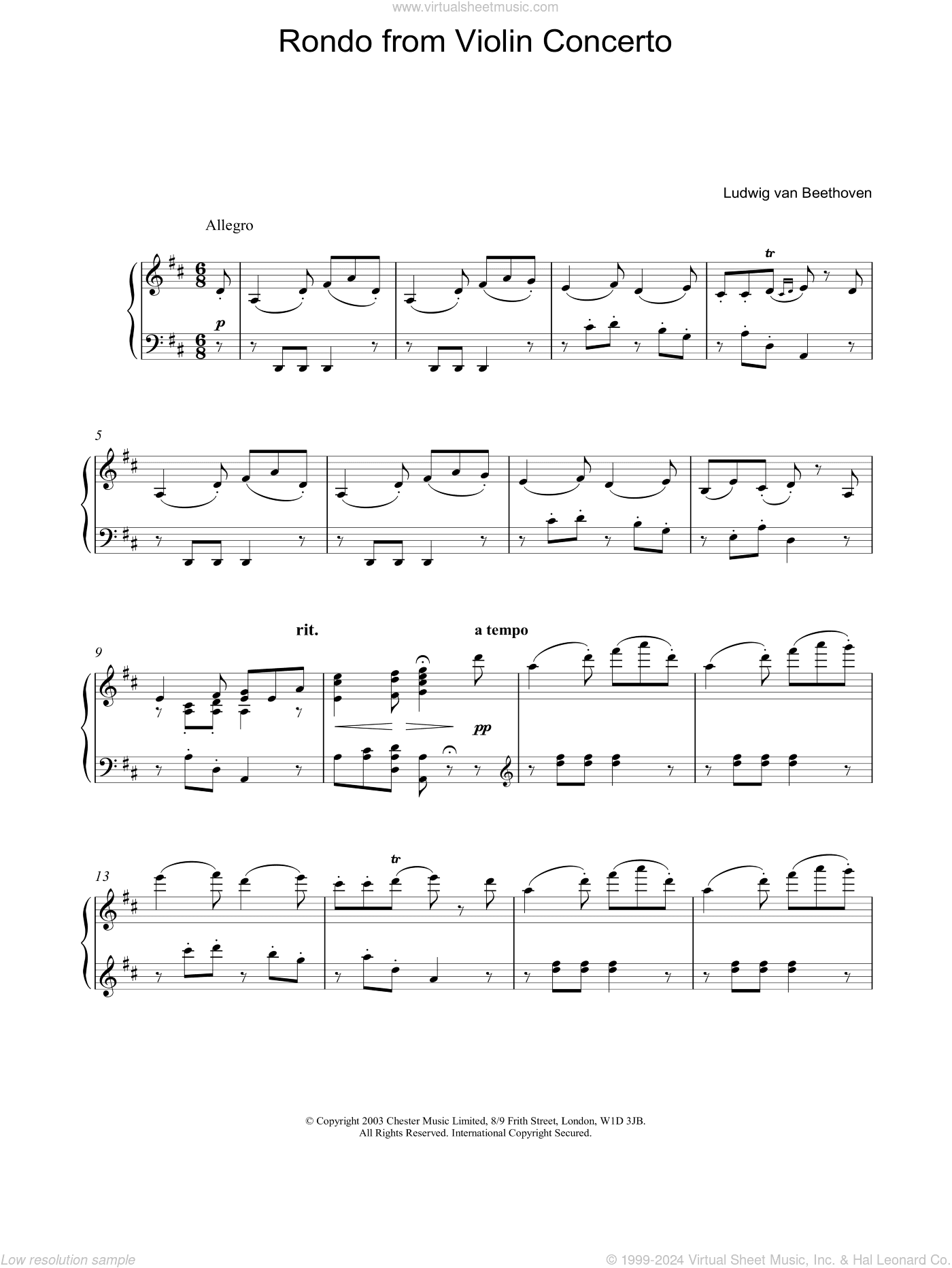 Rondo from Violin Concerto