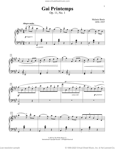 Gai Printemps, Op. 11, No. 1