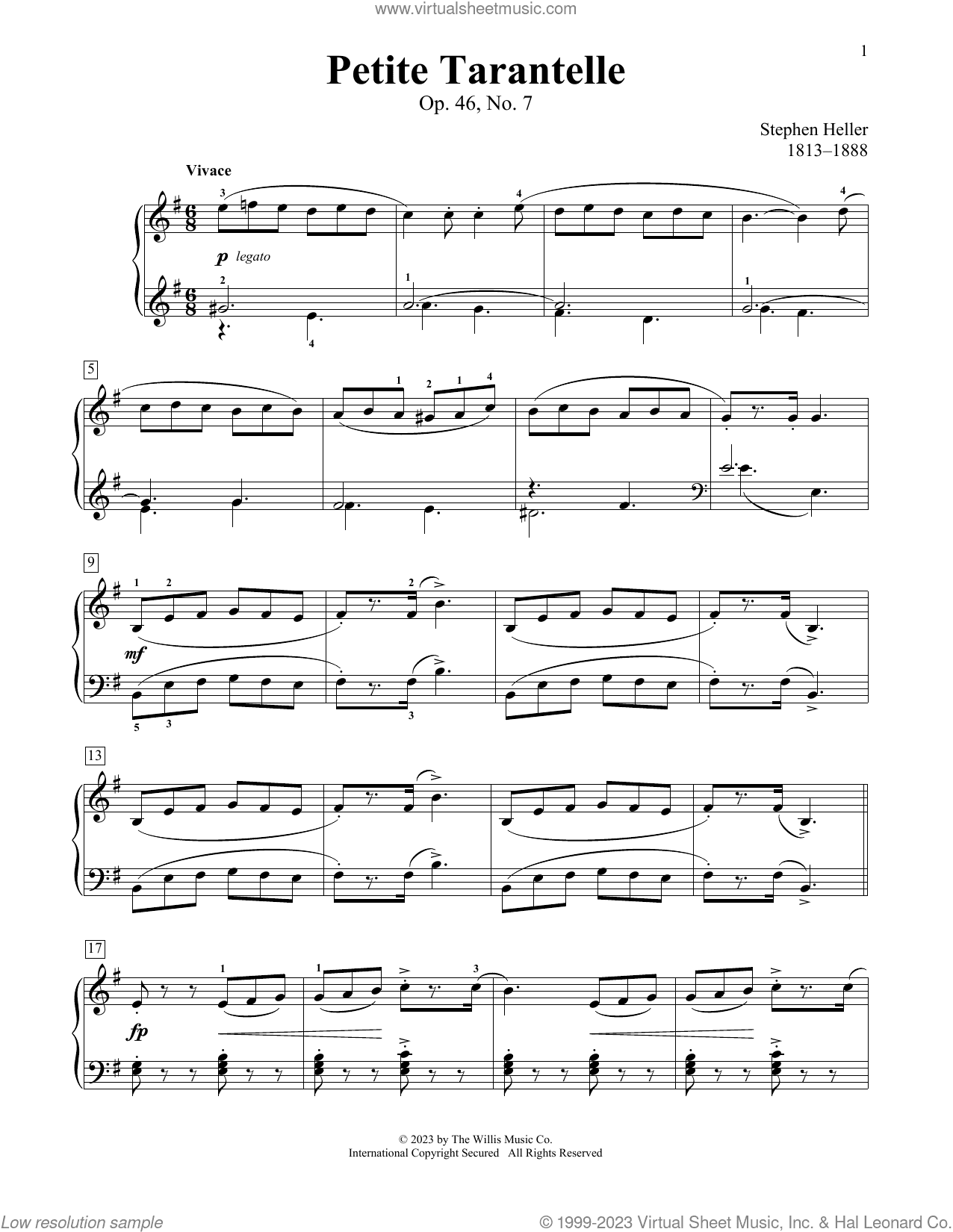 Petite Tarantelle, Op. 46, No. 7