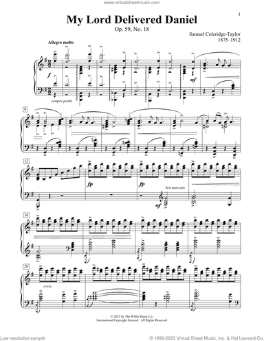 My Lord Delivered Daniel, Op. 59, No. 18