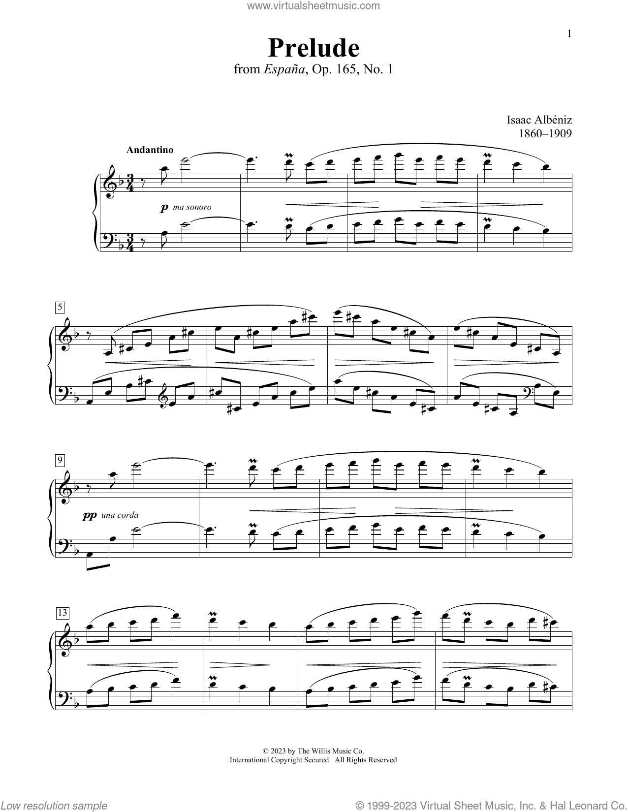 Prelude, Op. 165, No. 1