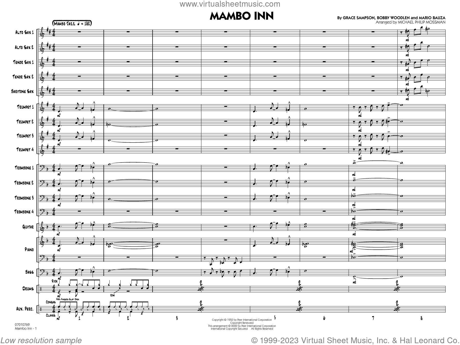 Mambo Inn (arr. Michael Philip Mossman) (COMPLETE)