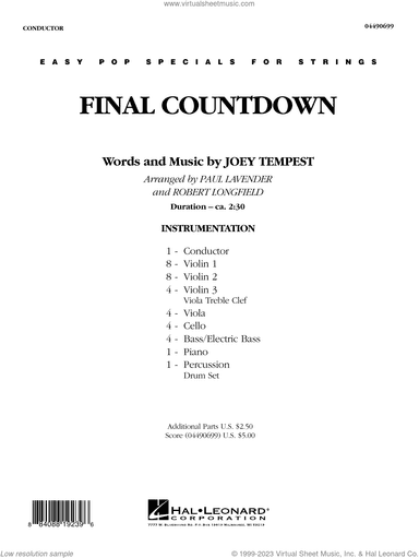 Final Countdown (arr. Paul Lavender and Robert Longfield)