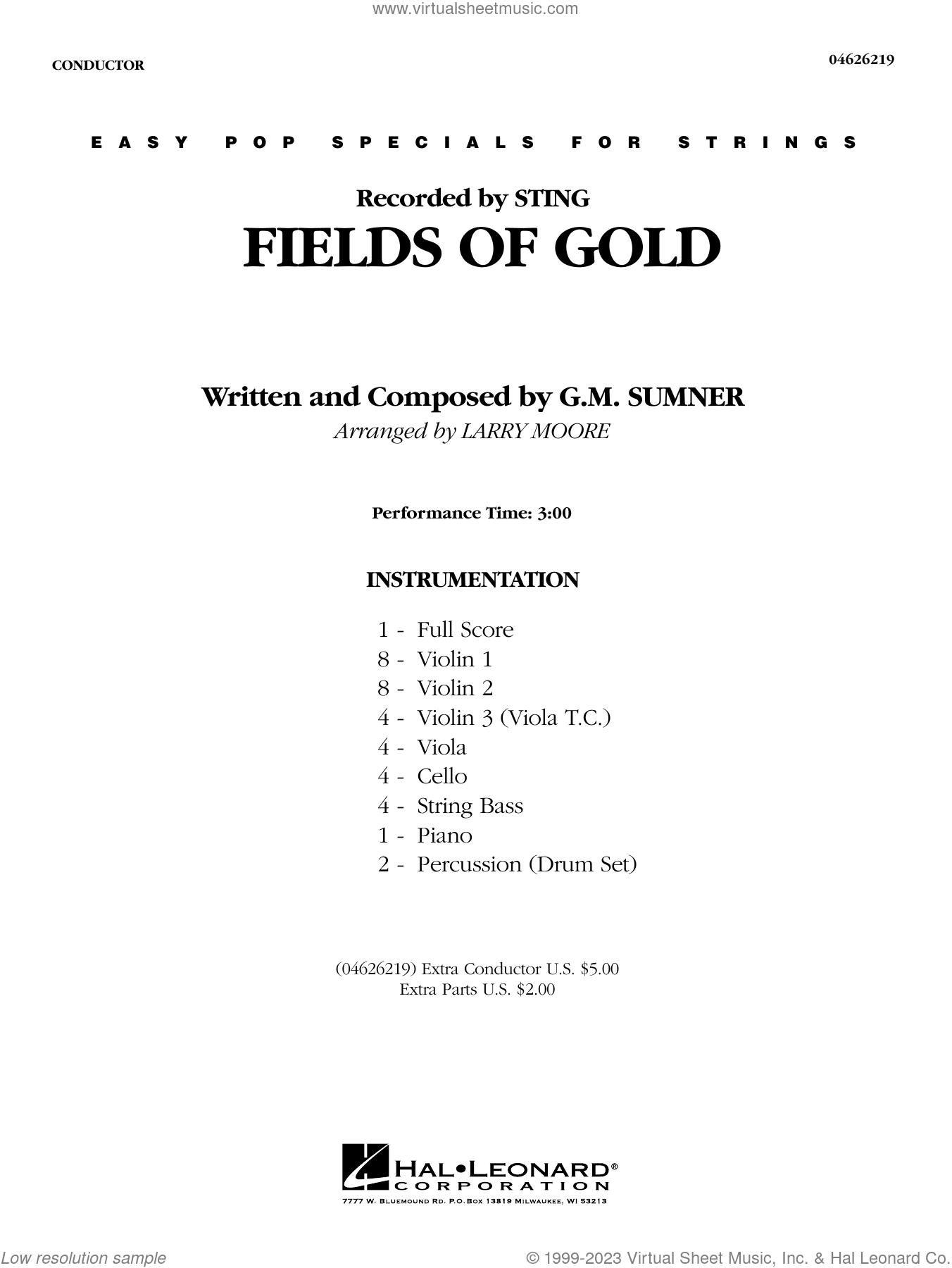 Fields Of Gold (arr. Larry Moore) (COMPLETE)