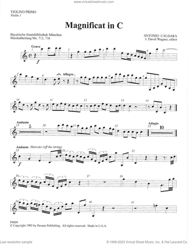 Magnificat In C (complete set of parts)