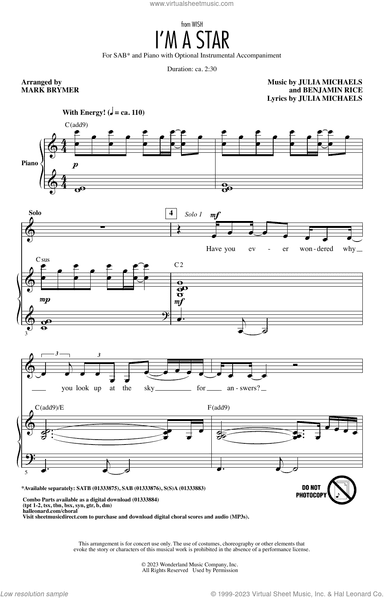 I'm A Star (from Wish) (arr. Mark Brymer)