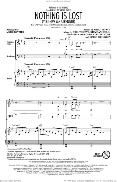 Nothing Is Lost (You Give Me Strength) (arr. Mark Brymer)