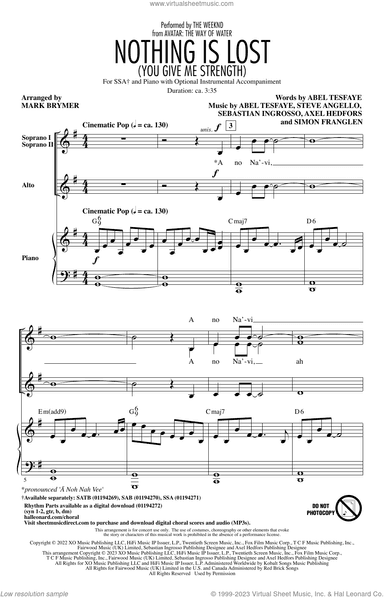 Nothing Is Lost (You Give Me Strength) (arr. Mark Brymer)