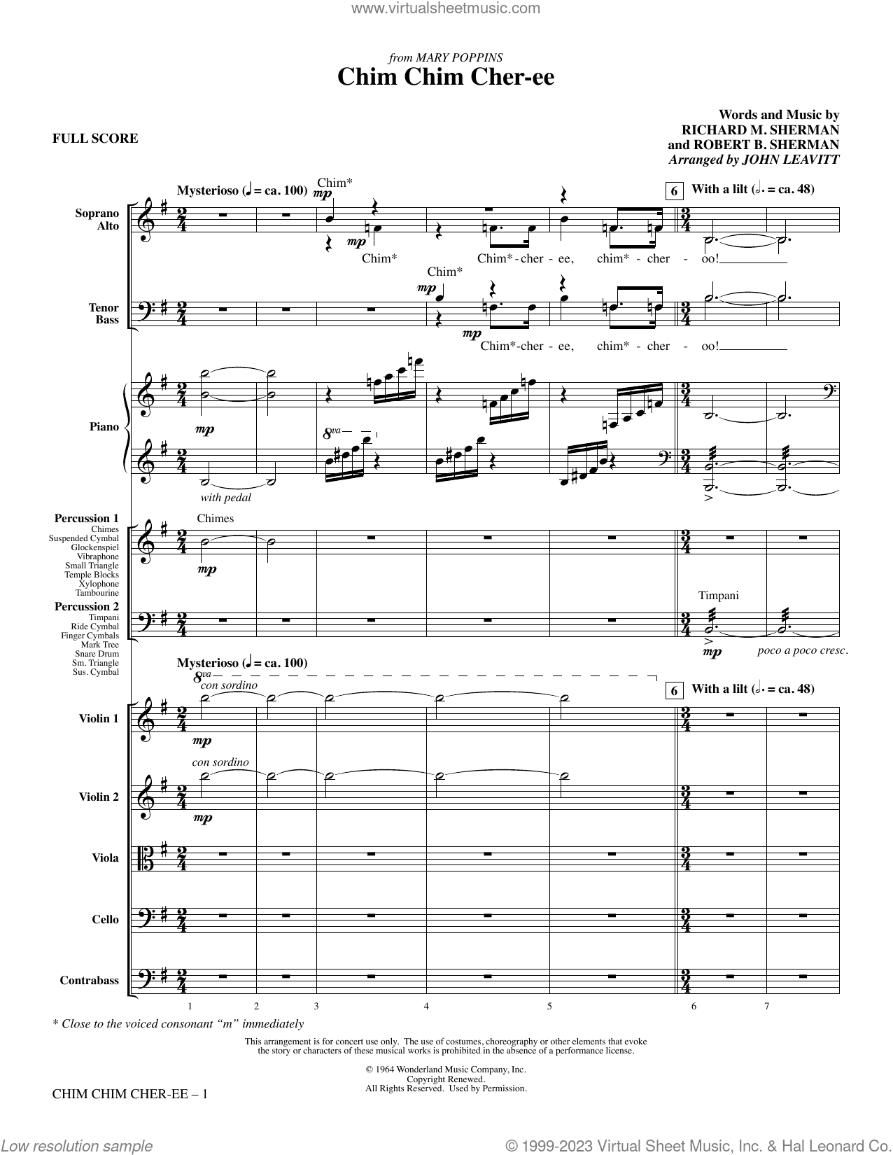Chim Chim Cher-ee (from Mary Poppins) (arr. John Leavitt)