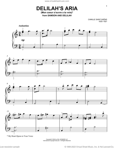 Delilah's Aria (Mon Coeur S'Ouvre A Ta Voix)