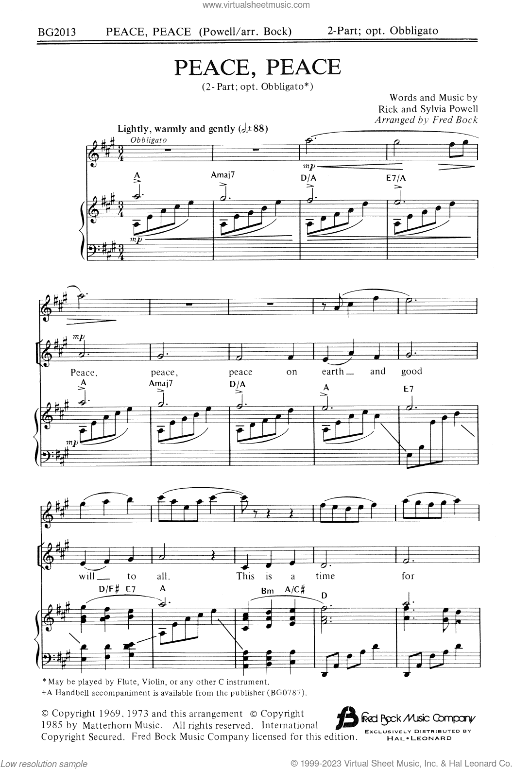 Peace, Peace (arr. Fred Bock)