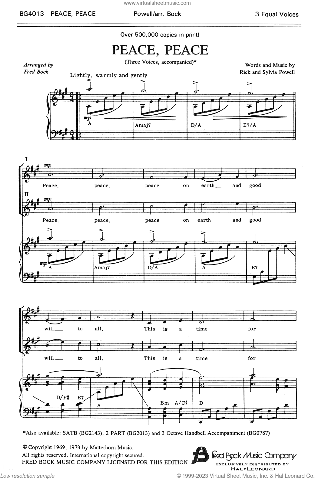Peace, Peace (arr. Fred Bock)