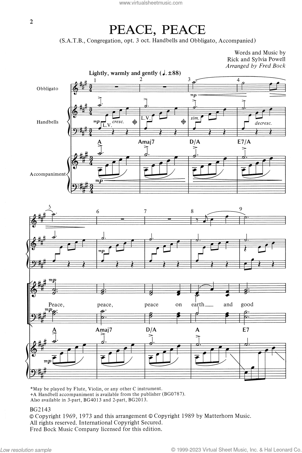 Peace, Peace (arr. Fred Bock)