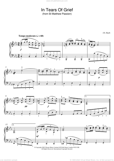 In Tears Of Grief (from St Matthew Passion)