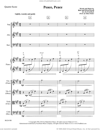 Peace, Peace (arr. Fred Bock) (Quartet Parts)