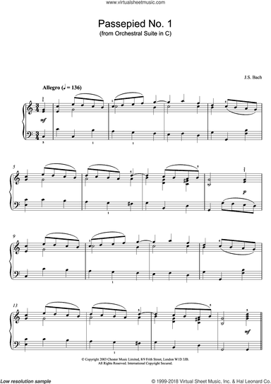 Passepied No. 1 (from Orchestral Suite in C)