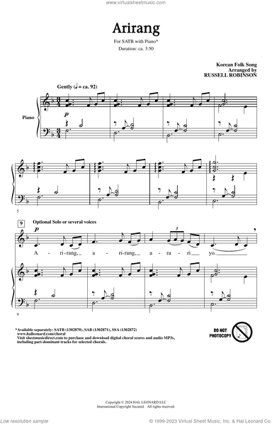Arirang (arr. Russell Robinson)