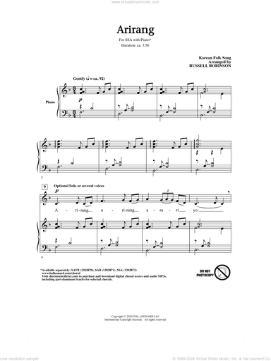 Arirang (arr. Russell Robinson)