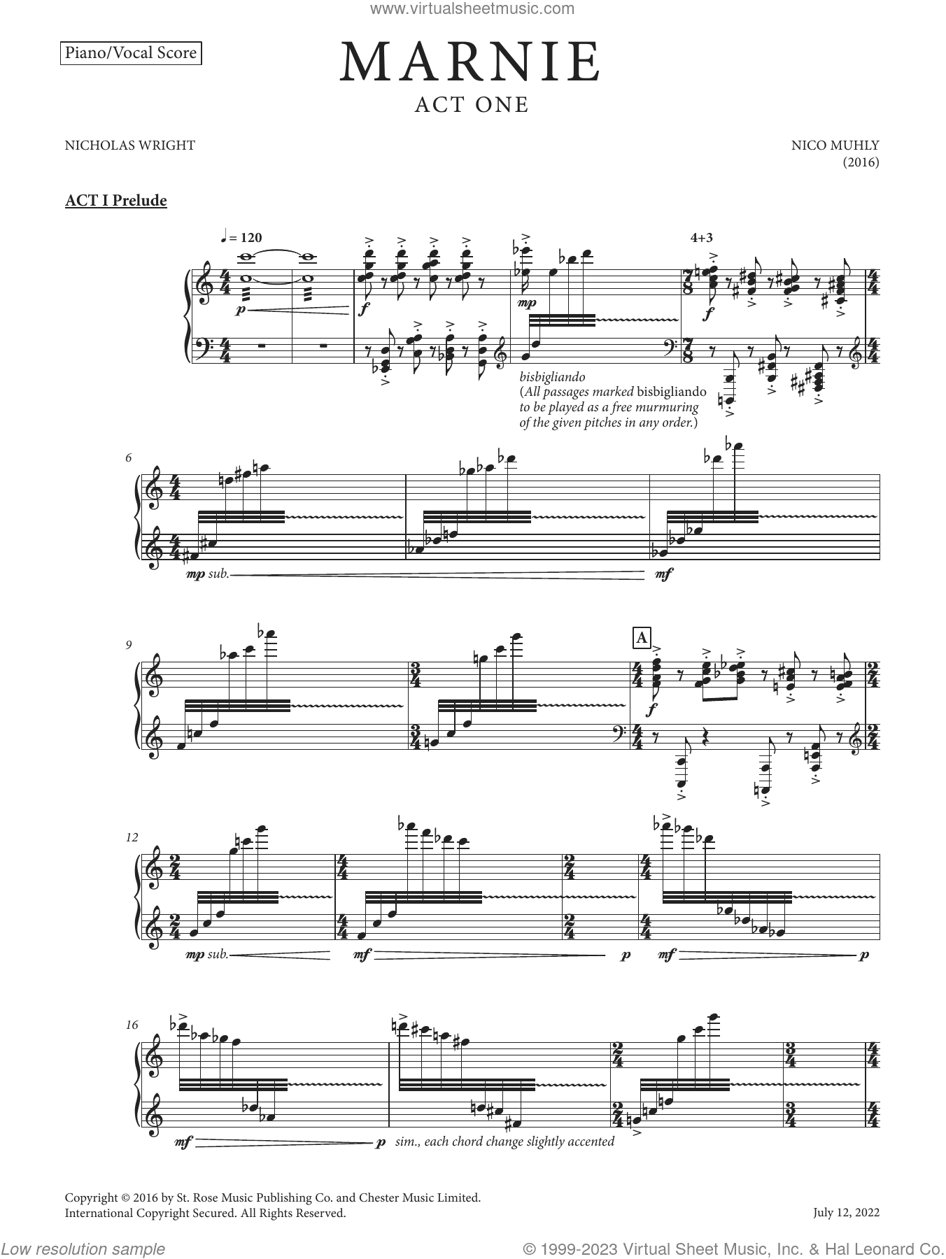 Marnie (Vocal Score)