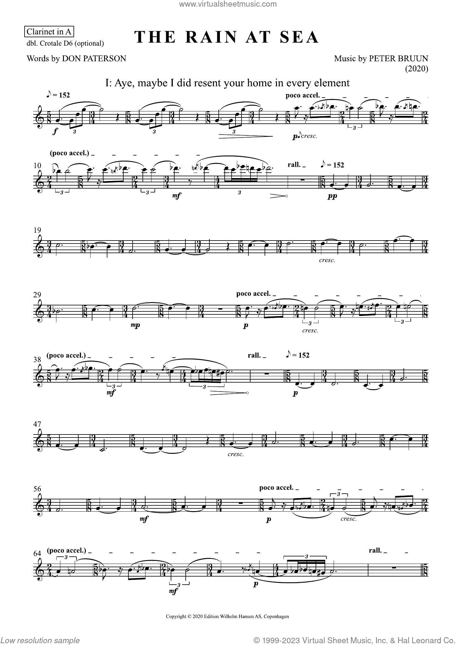 The Rain at Sea (Parts) (complete set of parts)