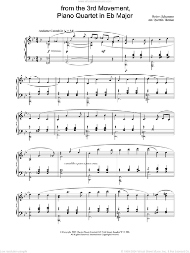 from the 3rd Movement, Piano Quartet in Eb Major