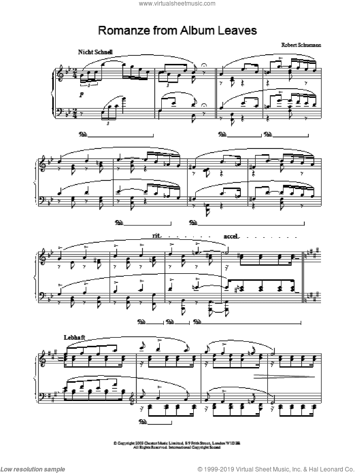Romanze from Album Leaves