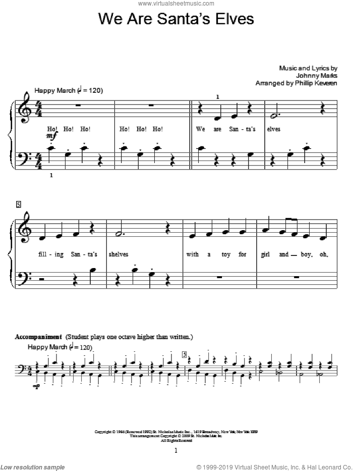 We Are Santa's Elves (arr. Phillip Keveren)