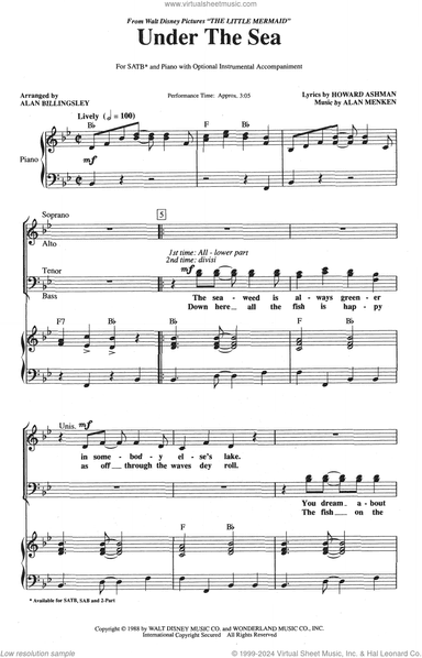 Under The Sea (from The Little Mermaid) (arr. Alan Billingsley)