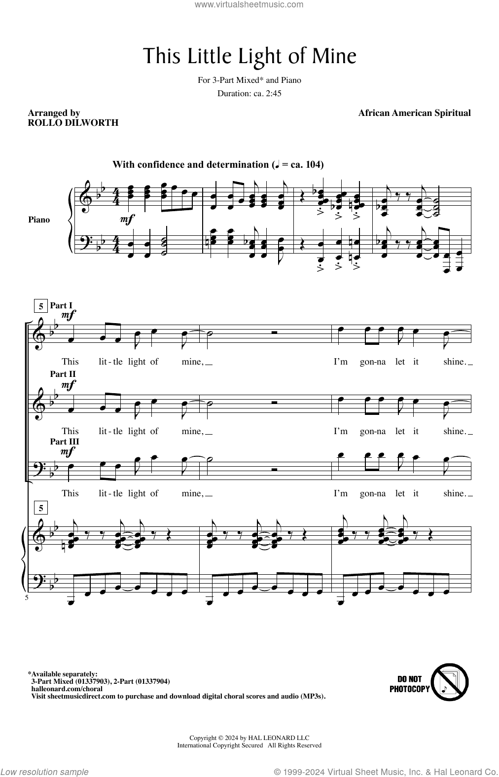 This Little Light Of Mine (arr. Rollo Dilworth)