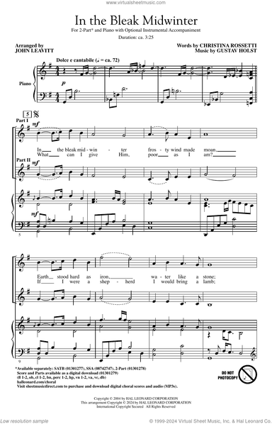 In The Bleak Midwinter (arr. John Leavitt)